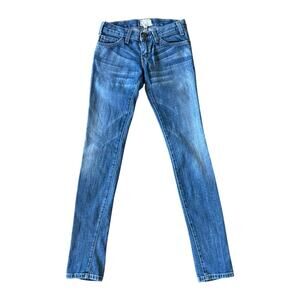 Women's CURRENT/ELLIOT The Skinny 1968 Low Rise Designer Jeans (0/23x32)